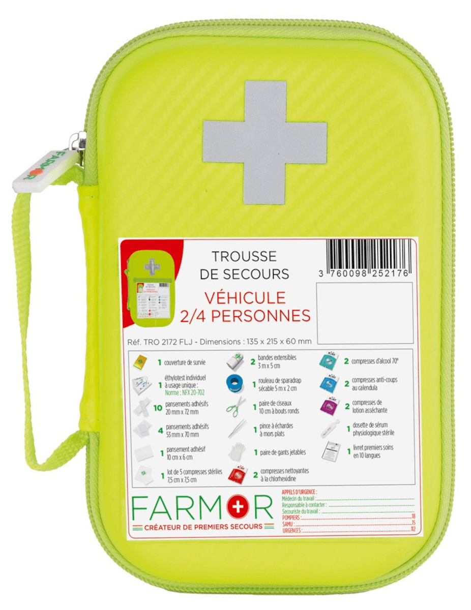 TROUSSE DE SECOURS VEHICULE 2/4 PERSONNES