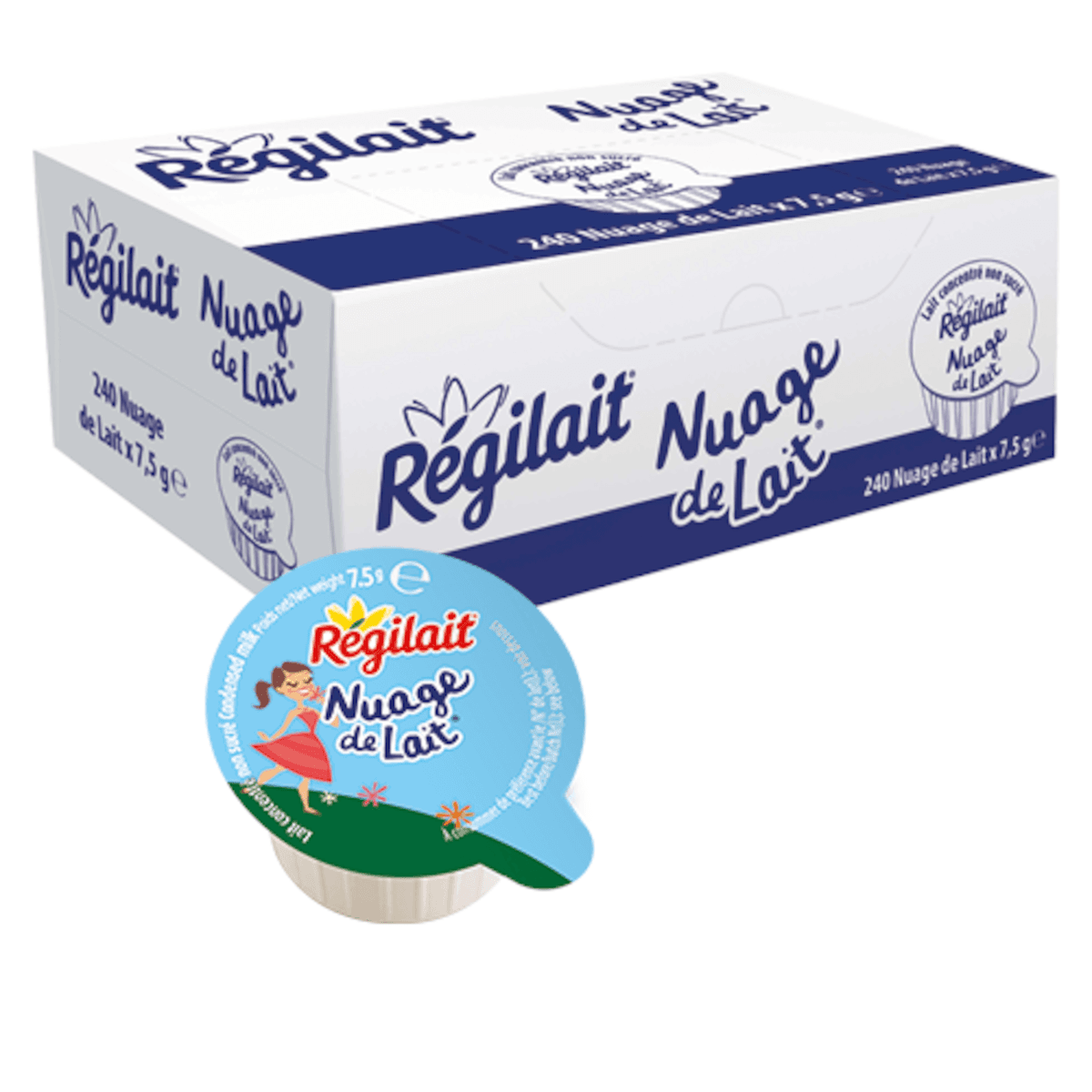 LAIT CONCENTRE NON SUCRE 7,5% MG 7,5GX240 DOSETTES