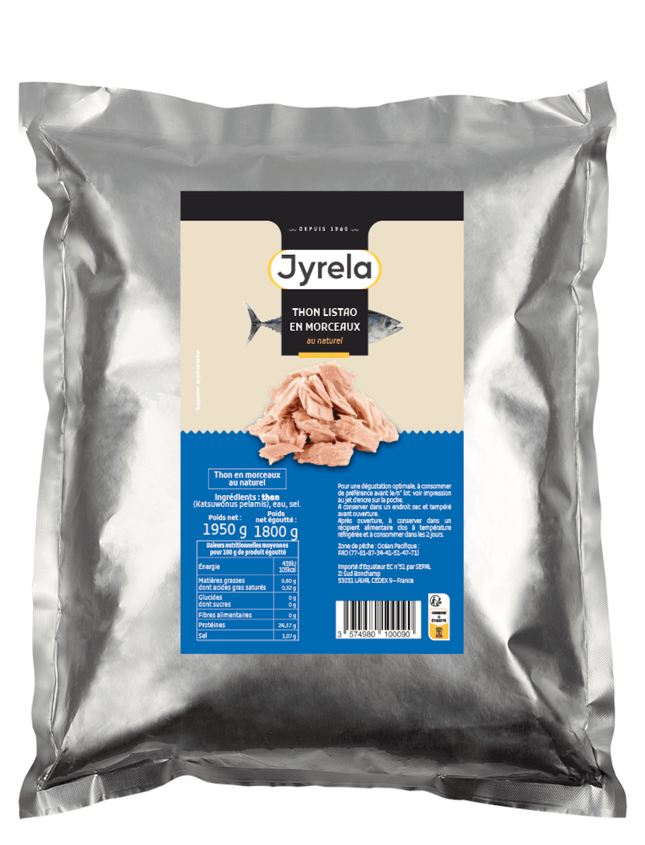 THON LISTAO MORCEAU NATUREL POCHE 1,8KG PNE