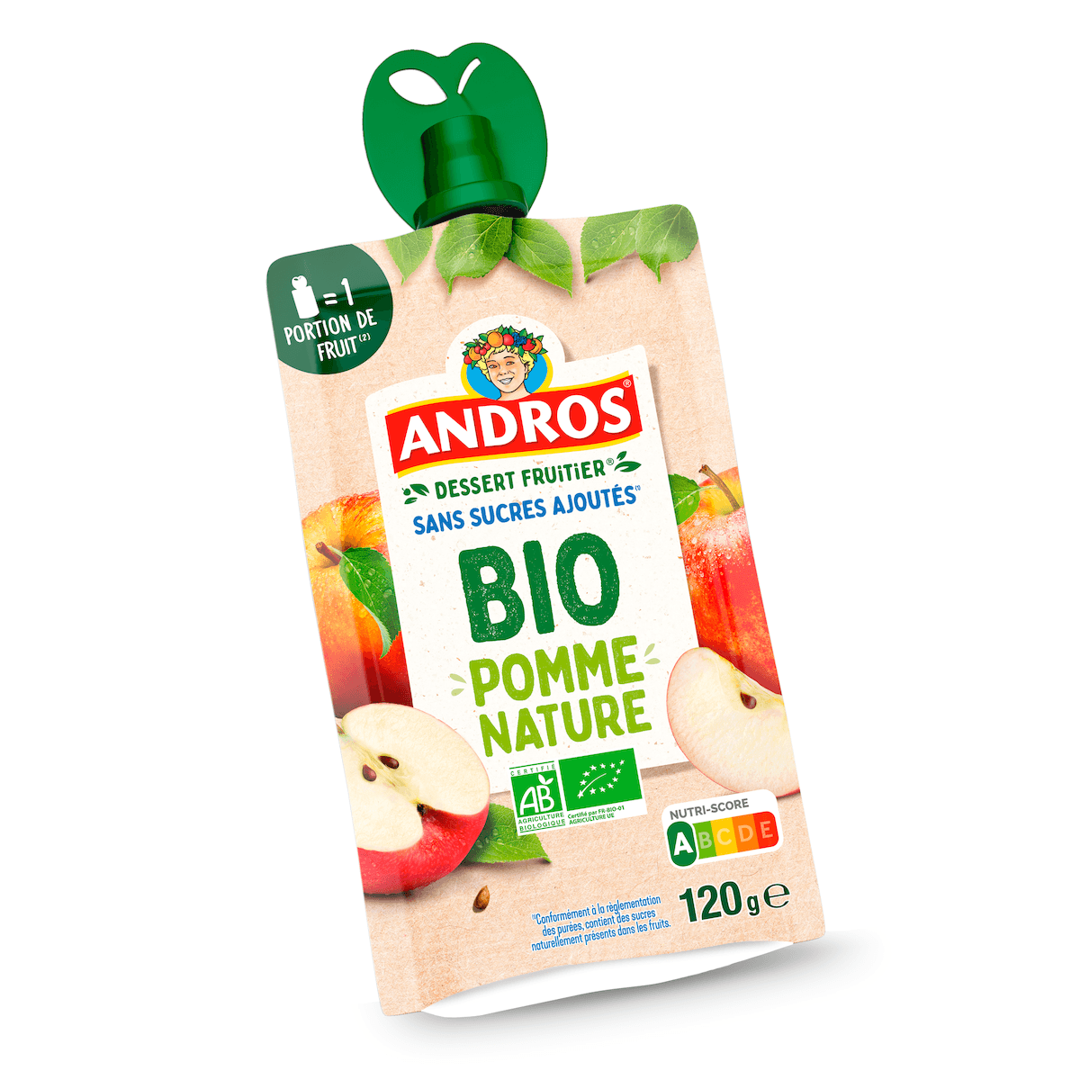 COMPOTE POMME NATURE SSA BIO GOURDE PAR 20