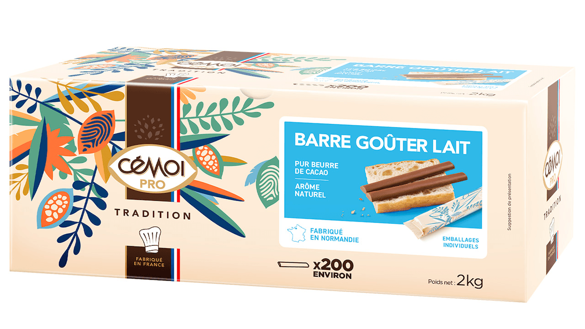 BARRES GOUTER LAIT FLOWPACKEES CHOCOLAT LAIT 30% - 200 BARRES - BOITE DE 2KG