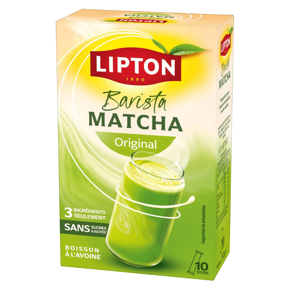 LIPTON BARISTA MATCHA ORIGINAL BOISSON A L'AVOINE 10 STICKS